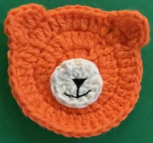 Crochet tiger head head with muzzle