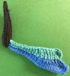 Crochet butterfly first wing second segment