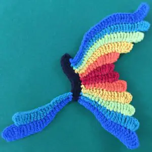 Crochet butterfly second wing second segment