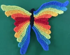 Crochet butterfly second wing tenth segment