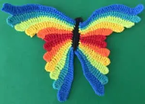 Crochet butterfly second wing twelfth segment