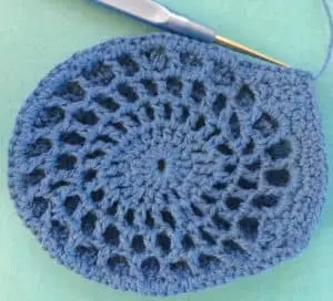 Crochet fish scrubbie back of bodies joined