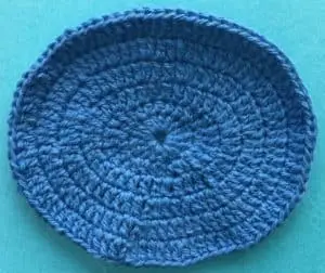 Crochet fish scrubbie front body