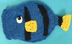 Crochet fish scrubbie third tail