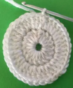Easy crochet sheep body row two