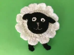 Finished easy crochet sheep landscape