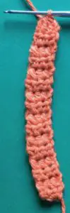 Crochet baby fox arm