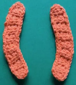 Crochet baby fox arms