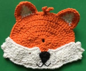 Crochet baby fox head with nose