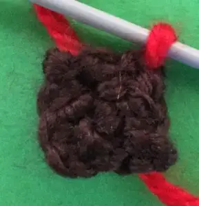 Crochet barn beginning first shutter