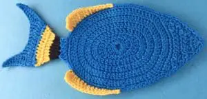 Crochet tropical fish bottom fin
