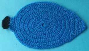 Crochet tropical fish tail second segment