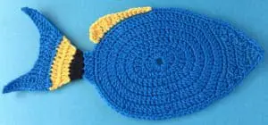 Crochet tropical fish top fin
