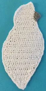 Crochet cockatoo body with beak