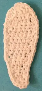 Crochet cockatoo wing neatened