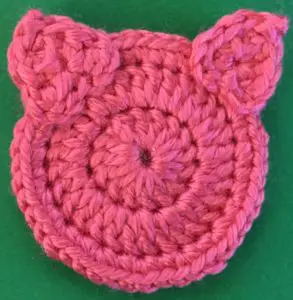 Crochet easy pig head with ears