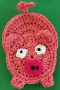 Crochet easy pig second leg