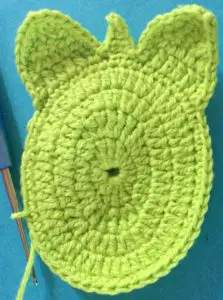 Crochet turtle joining for first front leg