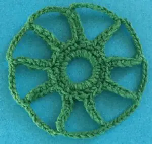 Crochet turtle shell marking