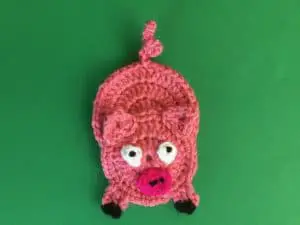 Finished crochet easy pig landscape