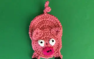 Finished crochet easy pig landscape