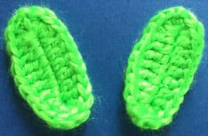 Crochet frog legs