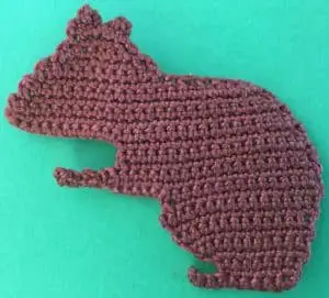 Crochet squirrel body with ears