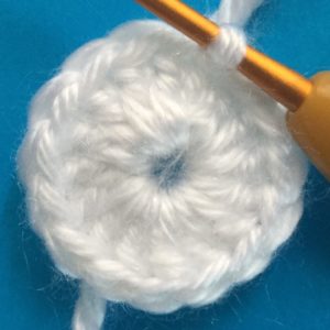 Easy cat crochet head first row