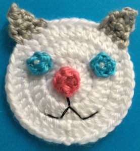 Easy cat crochet head with eyes