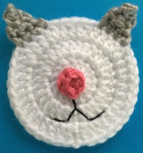 Easy cat crochet head with mouth