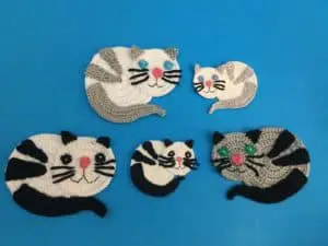 Finished easy cat crochet pattern group landscape