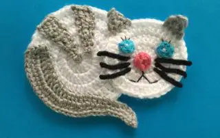 Finished easy cat crochet landscape