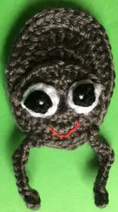 Crochet spider body with head