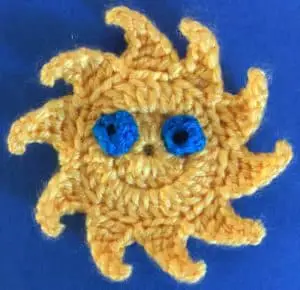 Crochet sun body with eyes