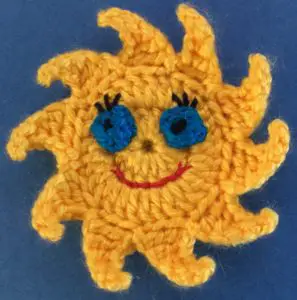 Crochet sun body with mouth