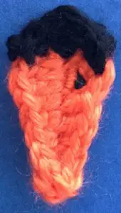 Easy swan crochet beak with spot