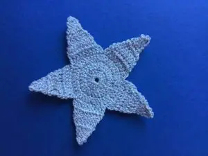 Finished crochet star landscape