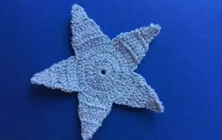 Finished crochet star landscape