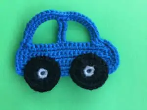 Finished easy crochet car landscape