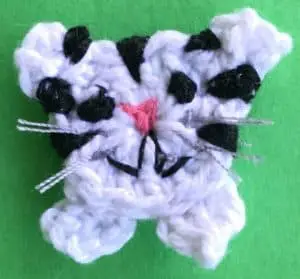 Crochet bicycle applique cat