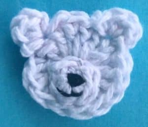 Crochet airplane applique teddy bear with muzzle