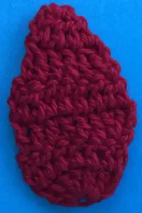 Crochet rosebud front petal