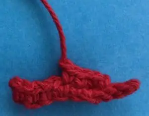 Crochet rosebud right petal lip