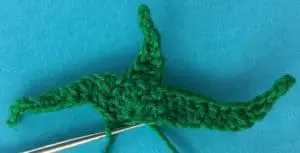 Crochet rosebud sepal