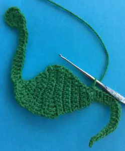 Crochet dinosaur tail