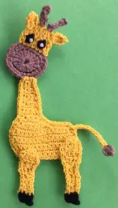 Crochet giraffe body with left legs