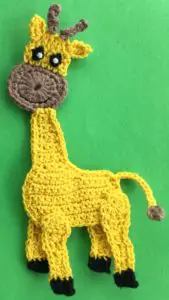 Crochet giraffe body with right legs