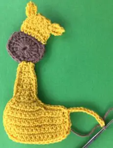 Crochet giraffe joining for tip of tail