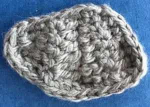 Crochet shark head neatened