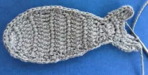 Crochet shark joining for round tail bottom